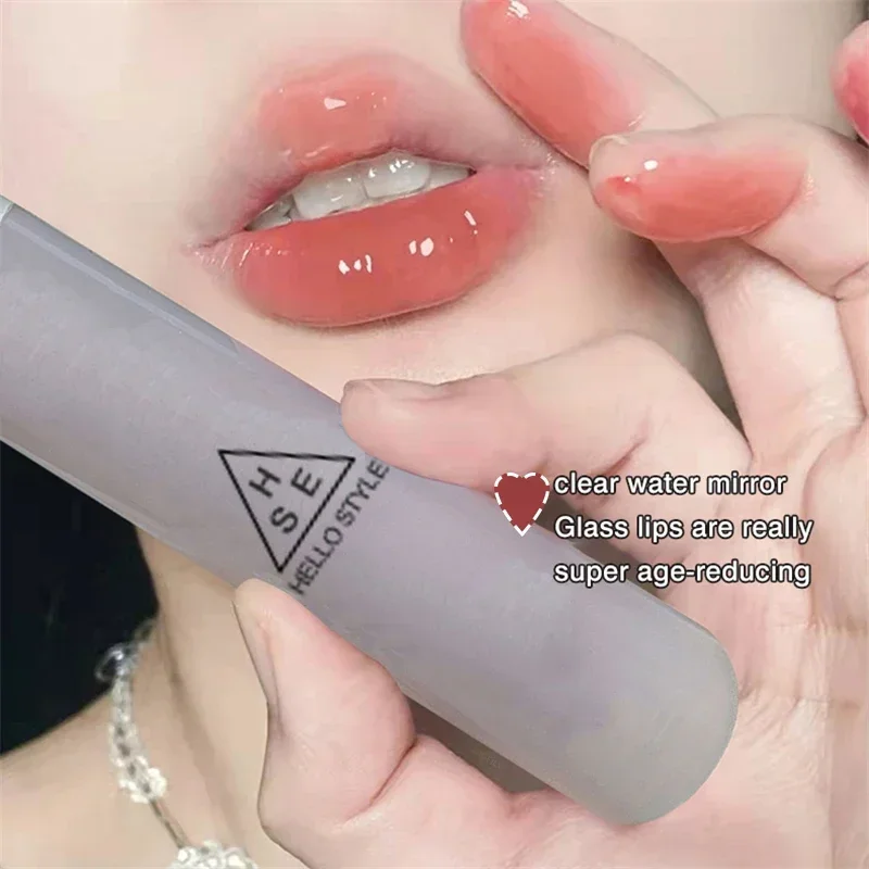 Mirror Glass Lipstick Cosmetic Matte Velvet Lip Gloss Waterproof Lip Mud Lasting Women Jelly Rose Korean Tint Glaze Makeup