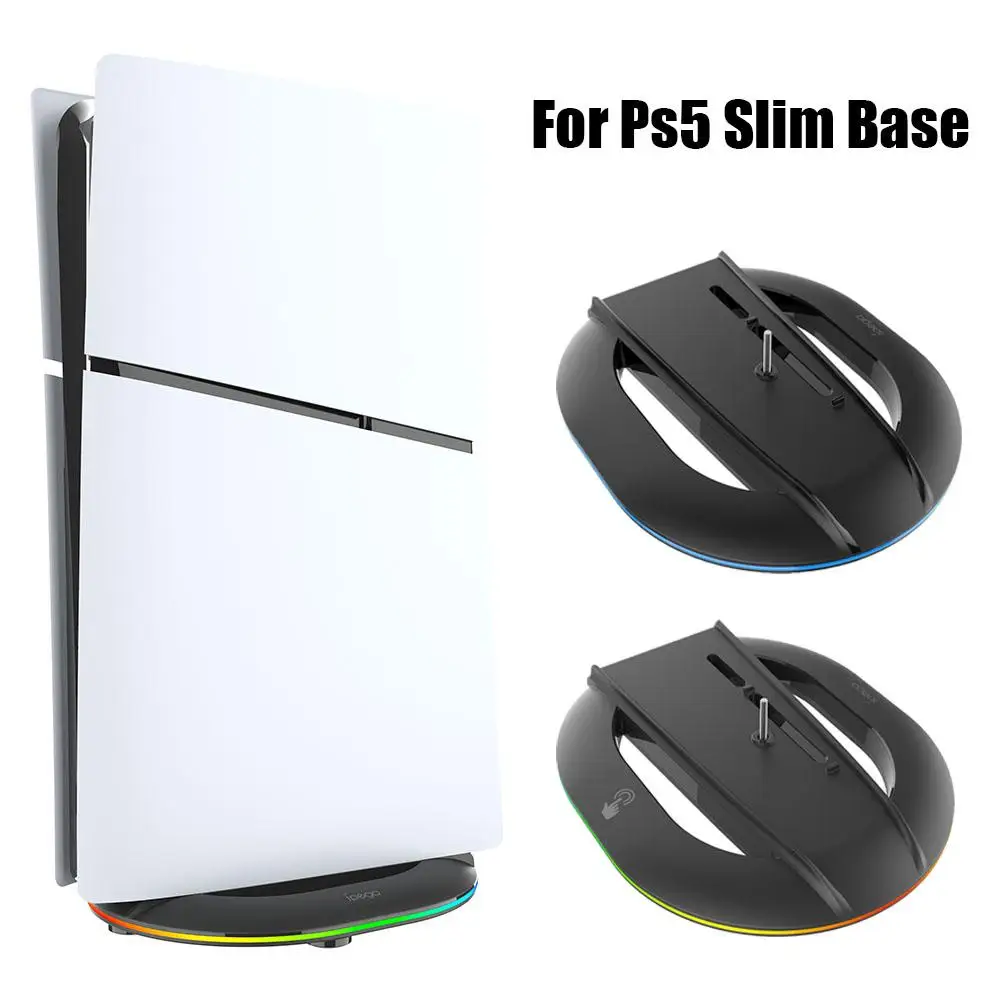 Ps5 슬림 콘솔 수직 스탠드, RGB 포함 또는 RGB 없음, Ps5 슬림 광학 드라이브, 디지털 버전 베이스 스탠드, LED, BA Z9l7, 블랙