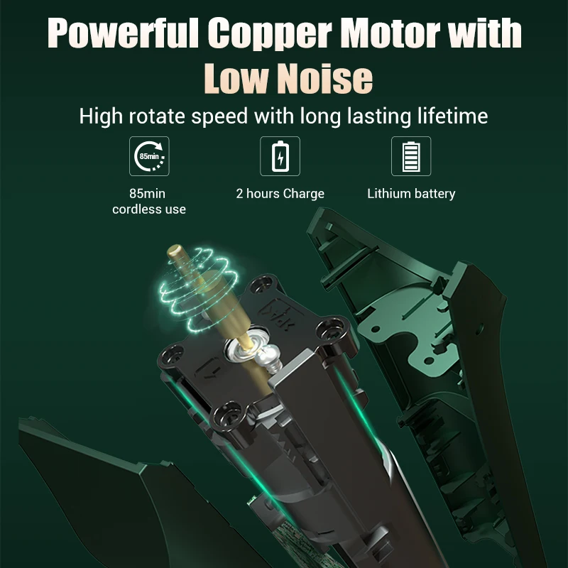 Hair Clipper for Men Professional Hair Clippers cordless Rechargeable Clipper Hair Cutting Machine Electric Men trimmer 6110 4