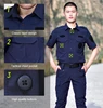 Security Guard Clothes Quick Drying Police Uniform Black Blue Working Suit Tactical Training Set for man 1