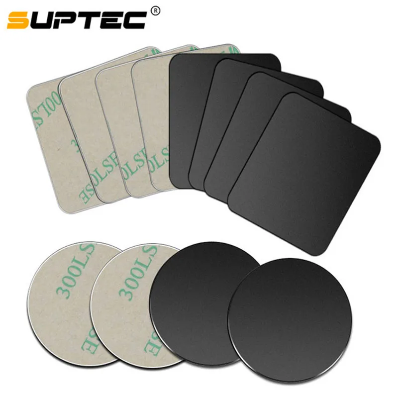 SUPTEC 10 팩 금속 플레이트 디스크 자기 자동차 홀더 철 시트 스티커 자석 휴대 전화 홀더 자동차 에어 마운트 스탠드