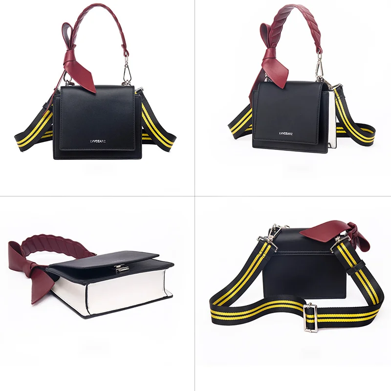 Internet celebrity hook women's 2024 autumn/winter new bow handbag fashion one shoulder crossbody small square bag_voghion.com