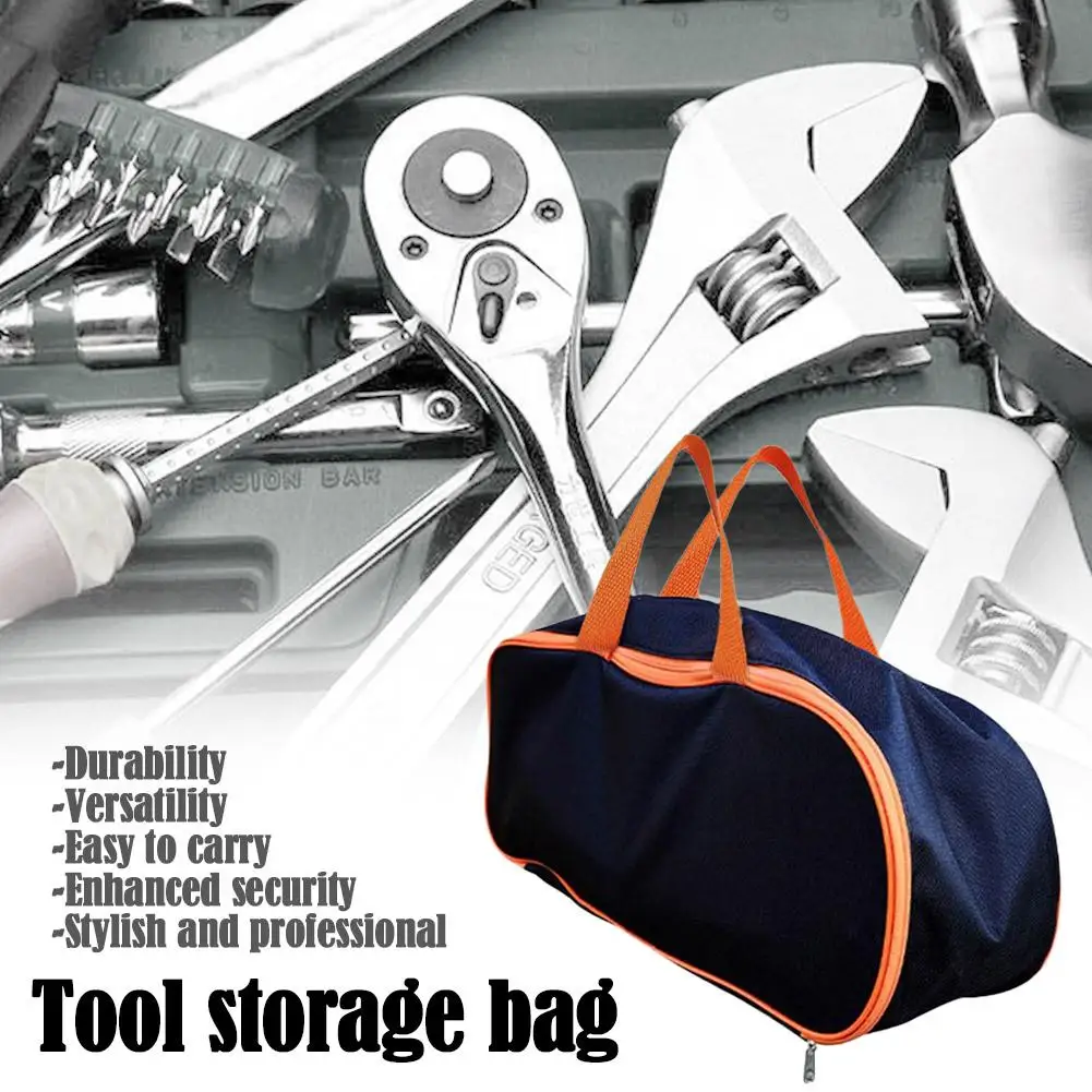

Portable Tool Storage Bag Oxford Cloth Waterproof Handbag Kit Bag Pocket Black Emergency Tool Multifunctional G4Y8