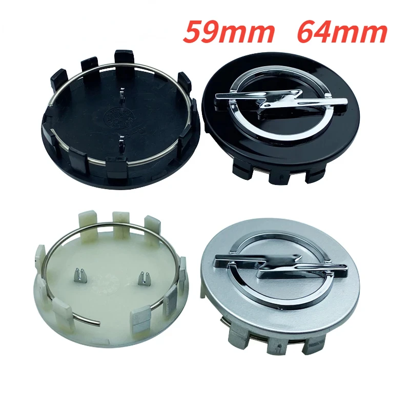 

4pcs Newest 59mm 64mm Black Silver Car Wheel Center Hub Cap Logo Badge Hub Caps Emblem Rims Caps Automobiles Parts Accessories