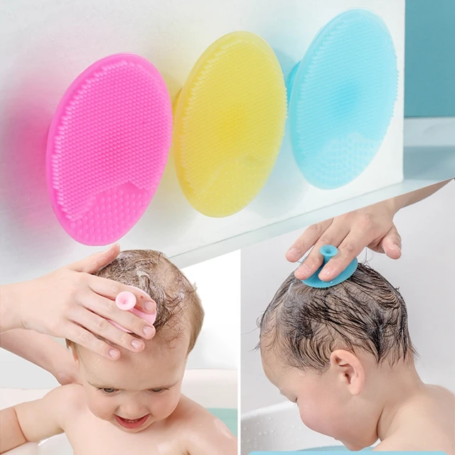 Brosse de lavage de cheveux en Silicone pour bébé, brosse de Massage de la  tête, peigne pour cuir chevelu, lingette de bain pour nouveau-né, outils de  lavage des cheveux - AliExpress