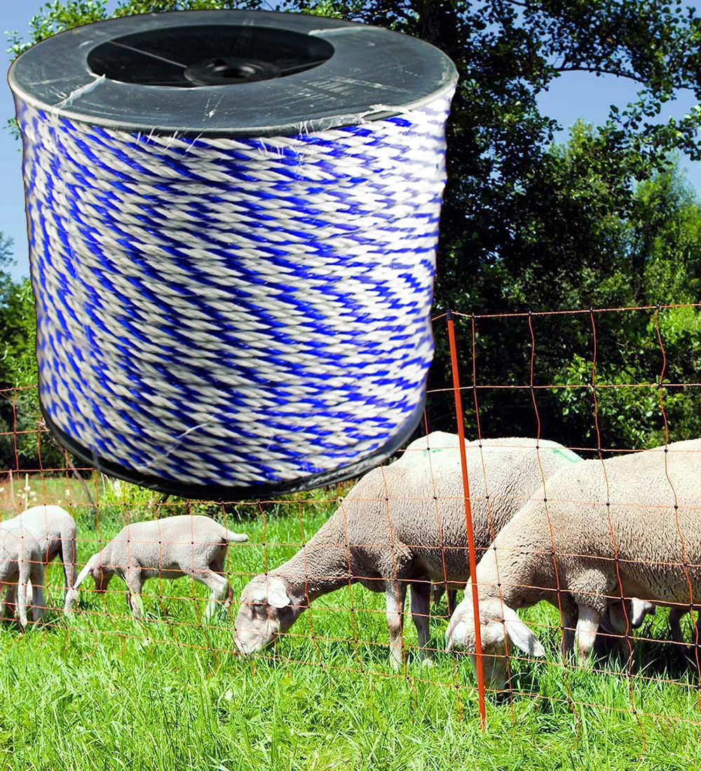 Description Picture 2 of item200m Roll Polywire Electric Fence Stainless Steel Poly Wire Energiser Insulator For Farm Garden Livestock