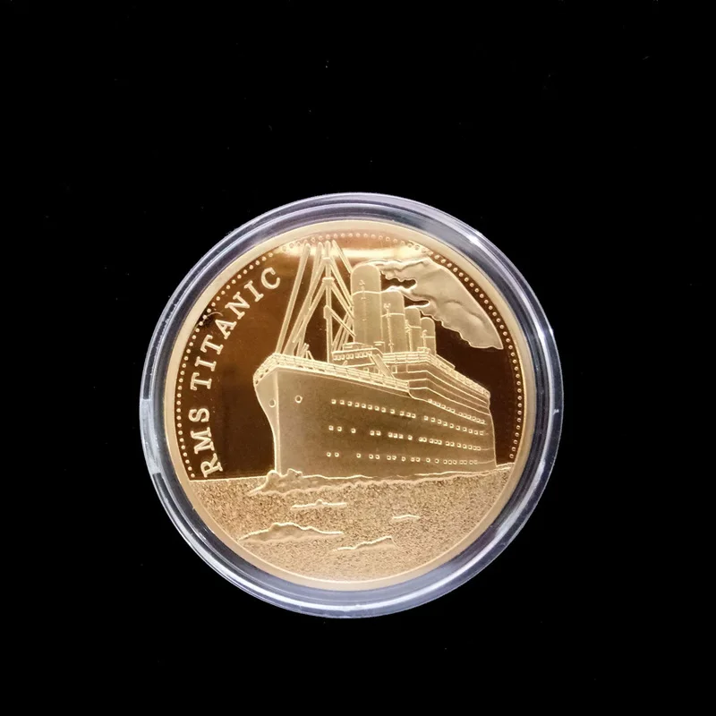 Collectible Coins Incident Medal Souvenir for Home Art Collection Gold Plated Coin Titanic Ship Commemorative Coins