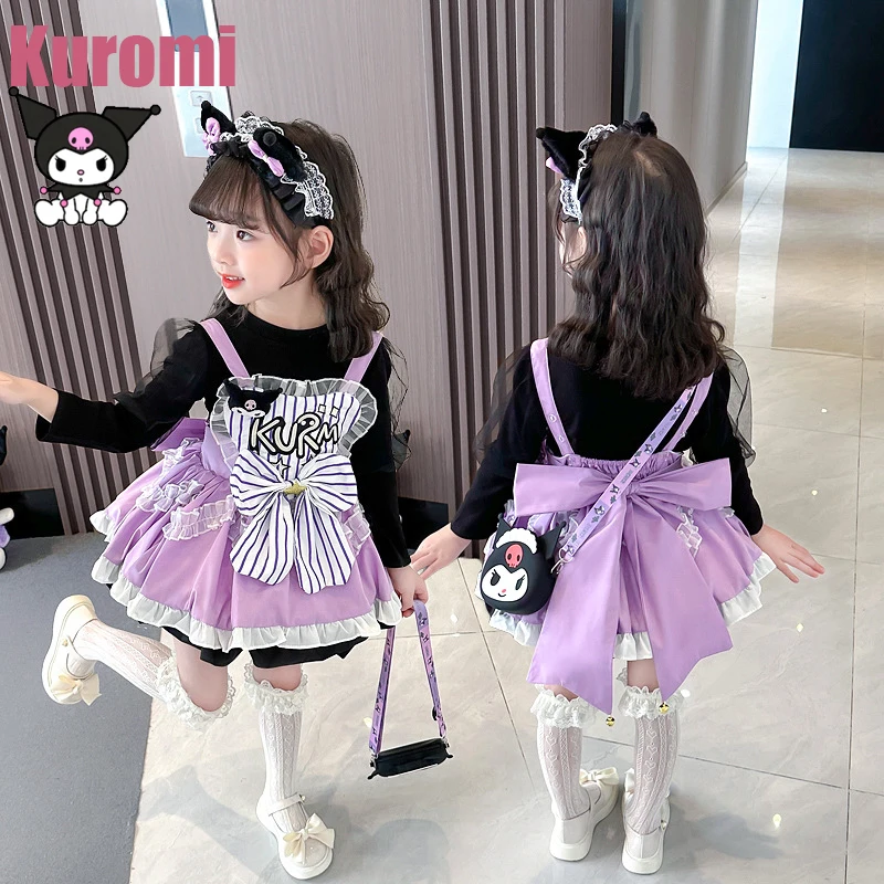 

Sanrio Kuromi Kawaii Cartoon Lolita Dress Girls Princess Dresses Gowns Halloween Imp Autumn and Winter Cute Cosplay Dresses