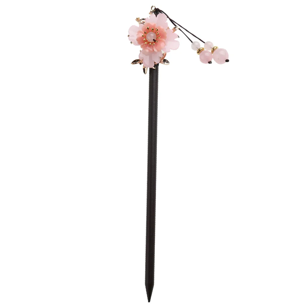 

Peach Blossom Wooden Hair Clasp Retro Clip Accessory Pin Hairpin Han Clothes Headgear Chopstick Folk-custom