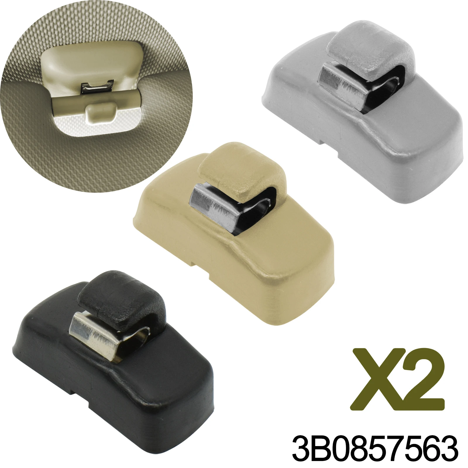 2 шт. зажимы для VW Golf Passat Polo Eos SKODA Fabia 6Y Octavia 1Z Superb B5 передние солнцезащитные 3B0857561B |