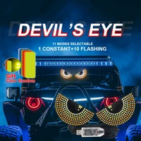 2Pcs Car LED Decorative Light Devil's Eye Rear Warning Light Red Devil Eye Atmosphere Light Auto Decoration Accessories 1