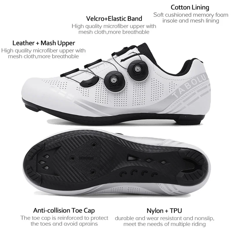 Professional Cycling Shoes Men Carbon Mtb Racing Speed Self-Locking Bicycle Road Bike Women Flat Cleats Mountain Biking Sneakers