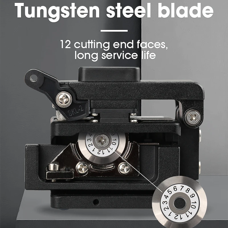 AUA-60S Black Fiber Cleaver Cable Cutter Three-in-one Fixture of Bare Optical Fiber for Leather Optical Cable Tail Jump