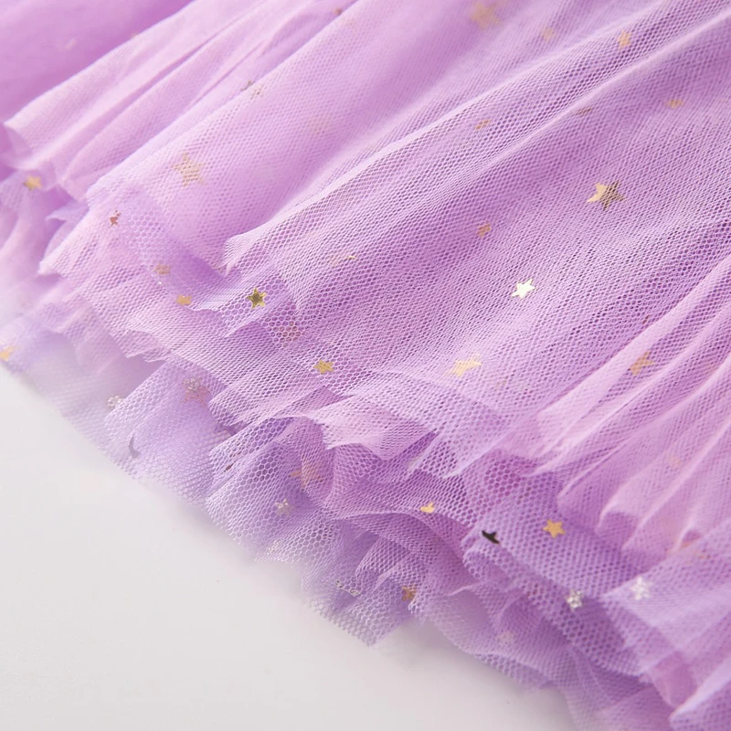 Girls Skirts Cotton Lace Kids Princes Tutu Skirt Solid Children's Stars Skirt Ball Gown Summer Clothes Purple Sequin Tutu Party