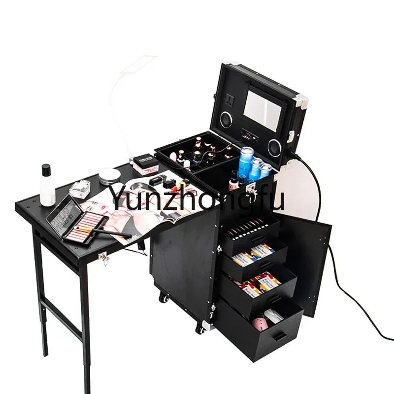

Professional Makeup Suitcase Luxury Luggage Tool Case Beauty Embroidery Trolley Case Workbench Manicure Suitcases With Wheels