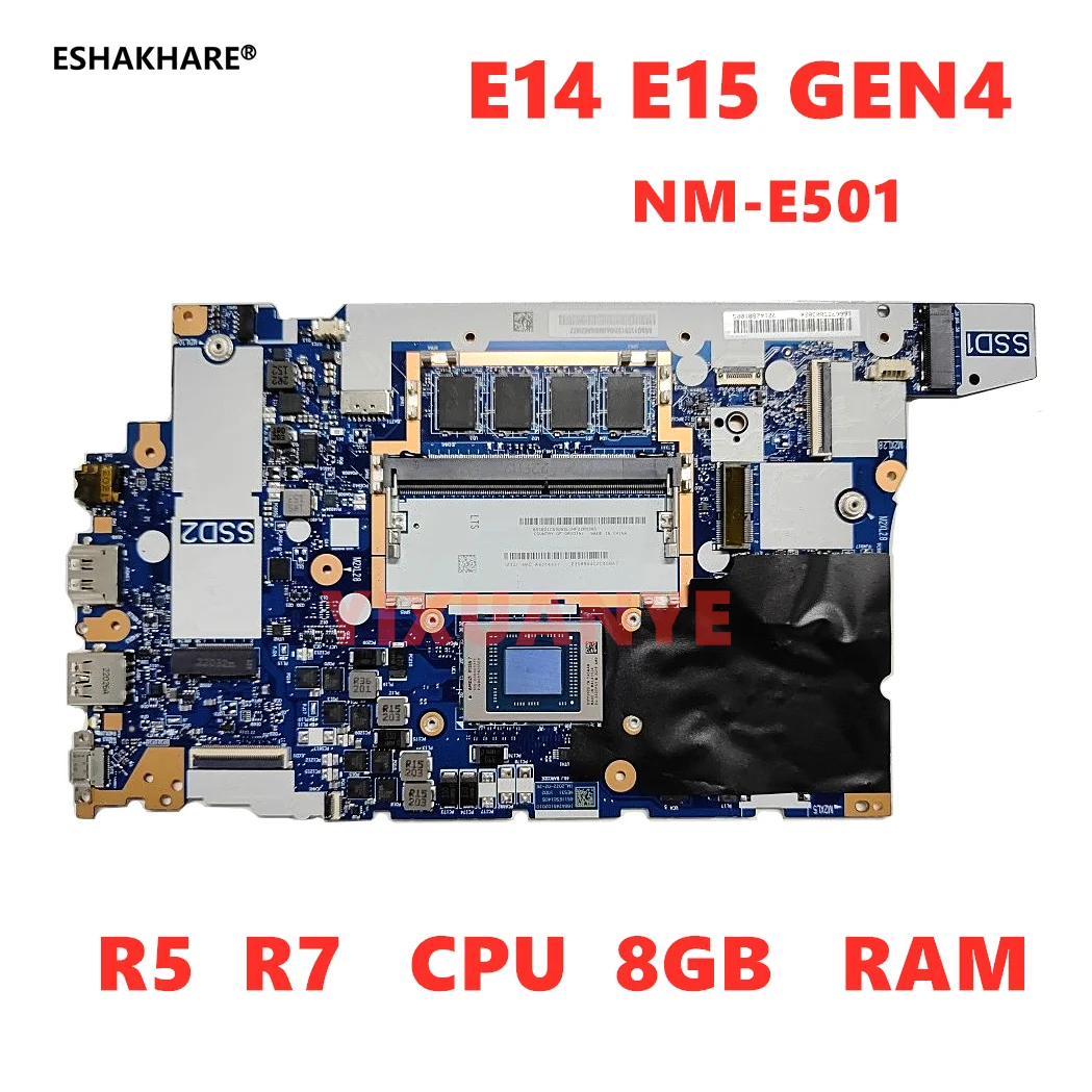NM-E501 for Lenovo Thinkpad E14 E15 GEN 4 notebook motherboard with R5 R7 CPU and 8GB RAM 100% test ok - AliExpress