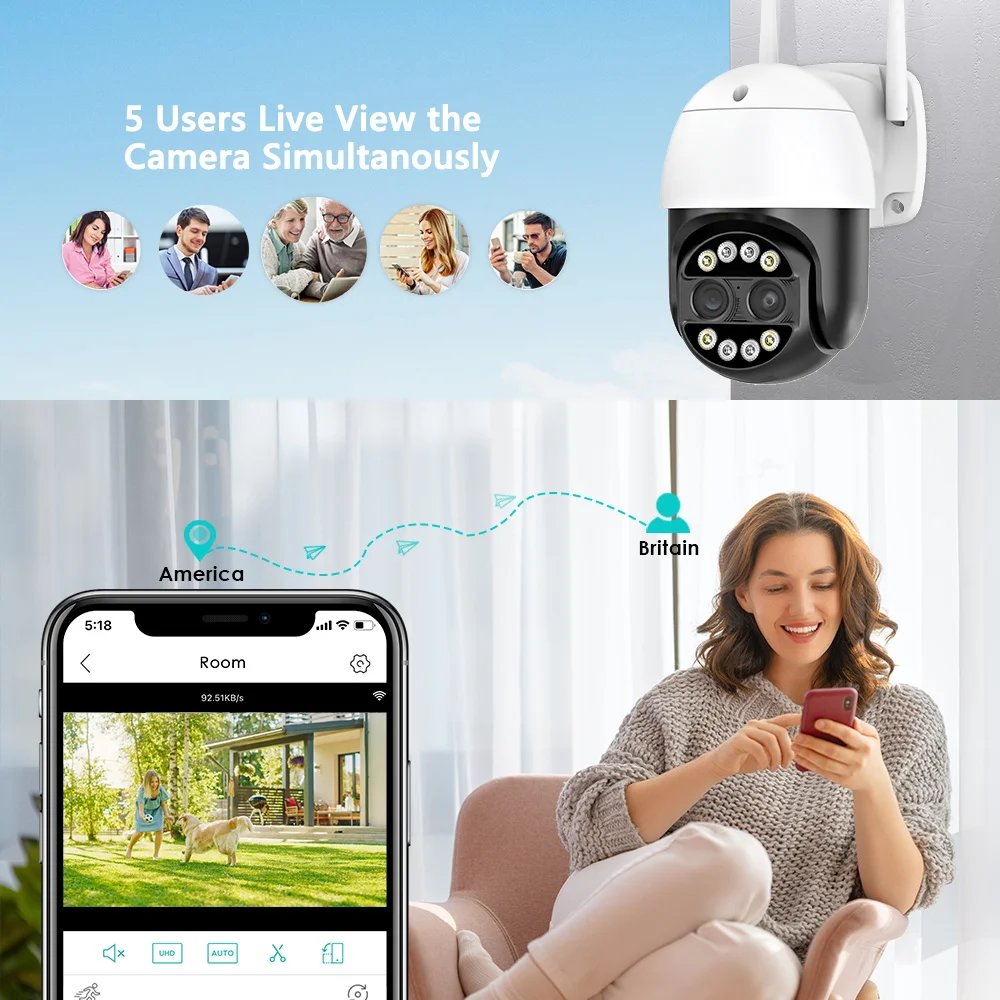 S3daf26df989d4b9787e0d16bf0f2768fp New 4K 8MP 8x Hybrid Zoom PTZ Wifi IP Camera Outdoor Wide Dual Lens AI Human Detection 4MP Audio CCTV Video Surveillance Cam