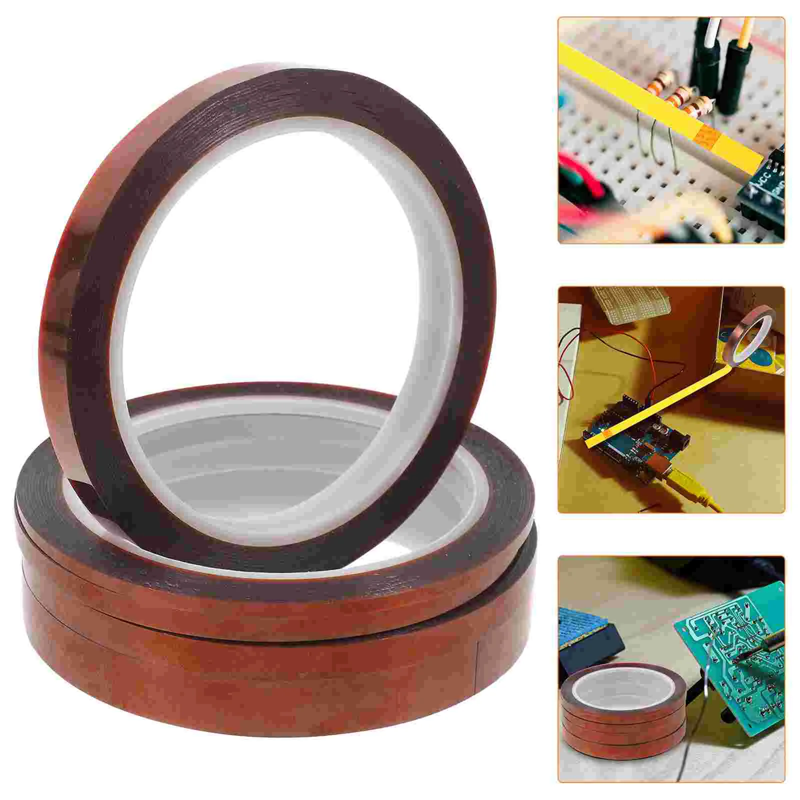 

5 Rolls High Temperature Resistance Heat Resistant Tape Pi Polyimide Electronics Printing