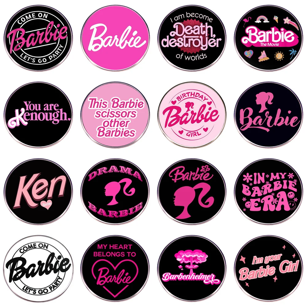 

Cute Barbie Brooch Fashion Metal Pins Lapel Enamel Badges Backpacks Decor Jewelry Retro Clothes Accessories for Girls and Women