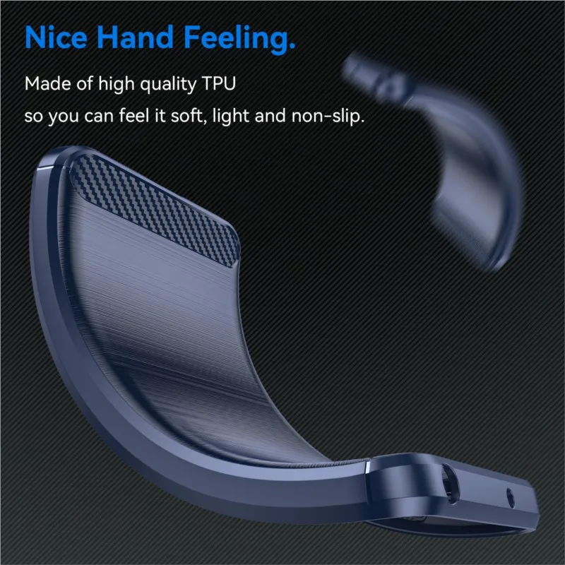Carbon Fiber Shockproof Soft Silicone TPU Back Case