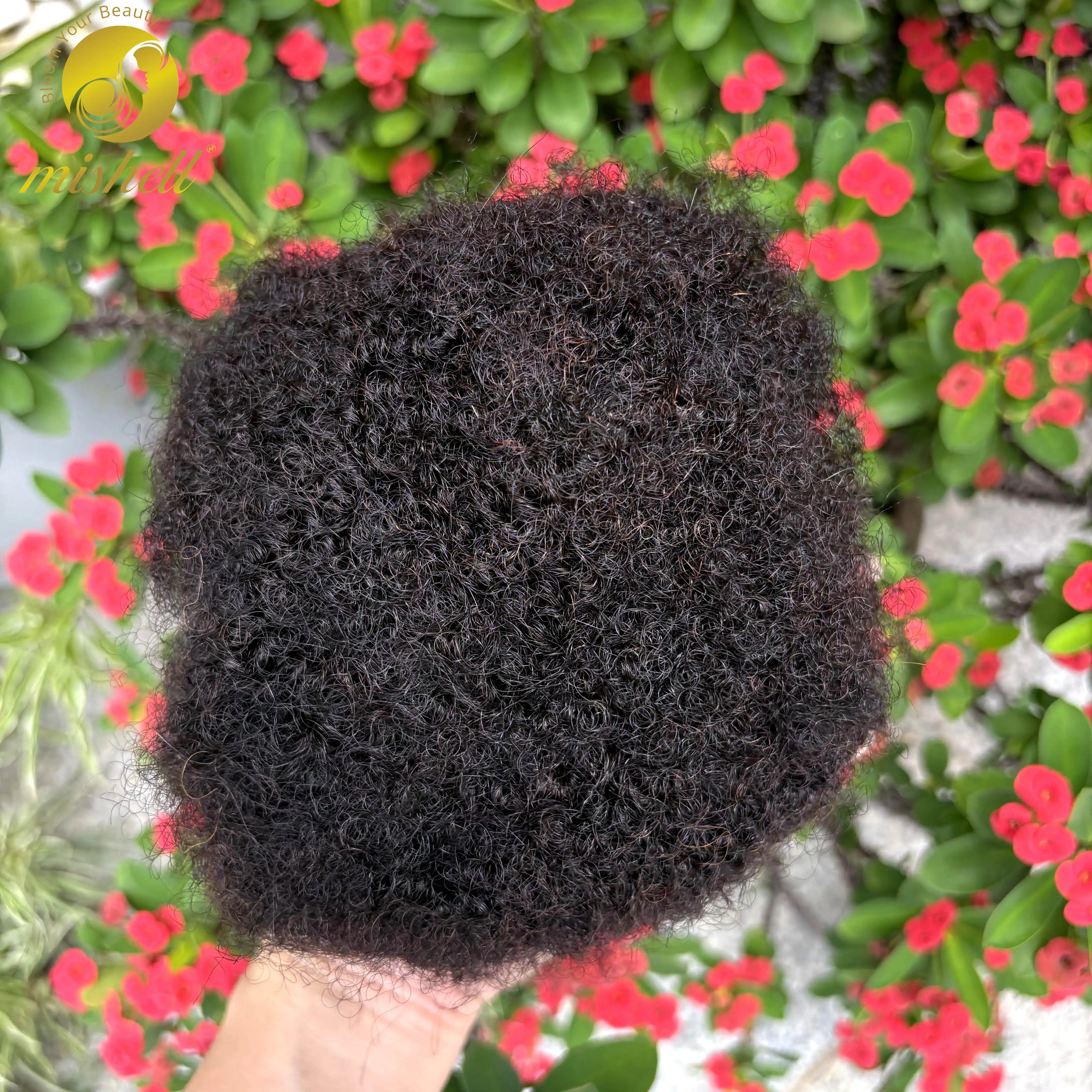 30g/1 Pack 8 Inch Tight Afro Kinky Bulk Human Hair for Dreadlock Extensions 100% Human Hair Natural Repair Extensions for Braids 1