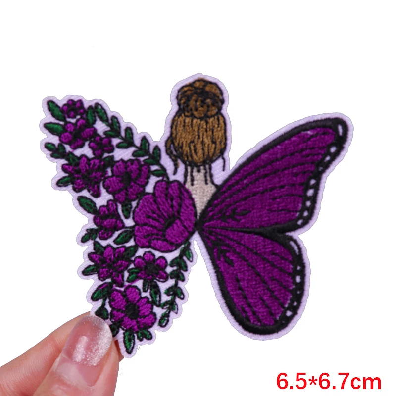 Butterfly Iron-on Patches, 7.5 Cm, Jeans Patches Rainbow Butterfly, Iron-on  Patch 