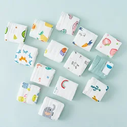 Premium 5-Pack Muslin Cotton Baby Towels and Washcloth Set - One Size (5pcs Color Random)