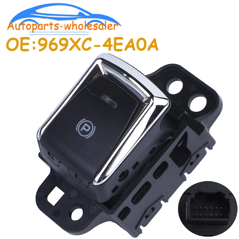 Car Electronic Handbrake Parking Hand Brake Switch Button 969XC 4EA0A
