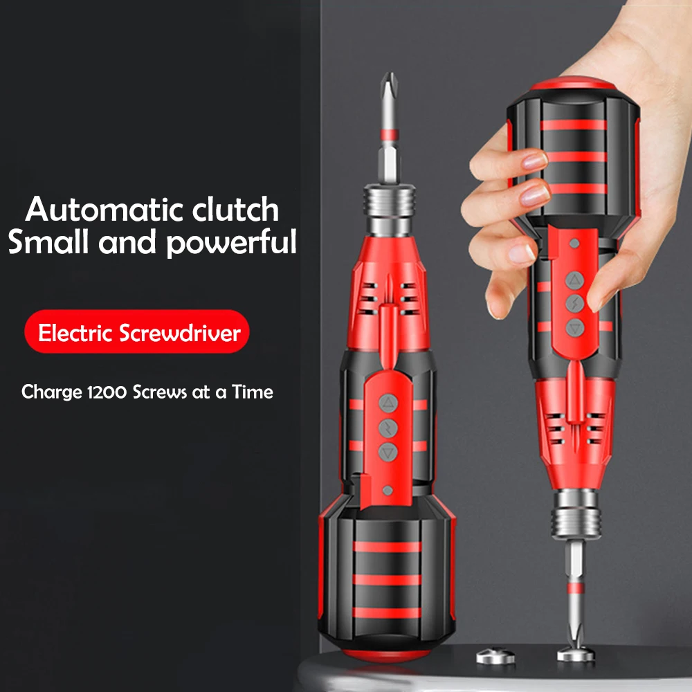 

4Nm 4.2V 200r/min Electric Screwdriver Small Wireless Screwdriver Drill Rechargeable Electrician Screw Driver Set with light