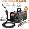 HZXVOGEN MIG 145A Semi-Automatic Welding Machine for Gasless Iron Soldering Portable No Gas MIG Inverter Welder Flux Cored Wire 2