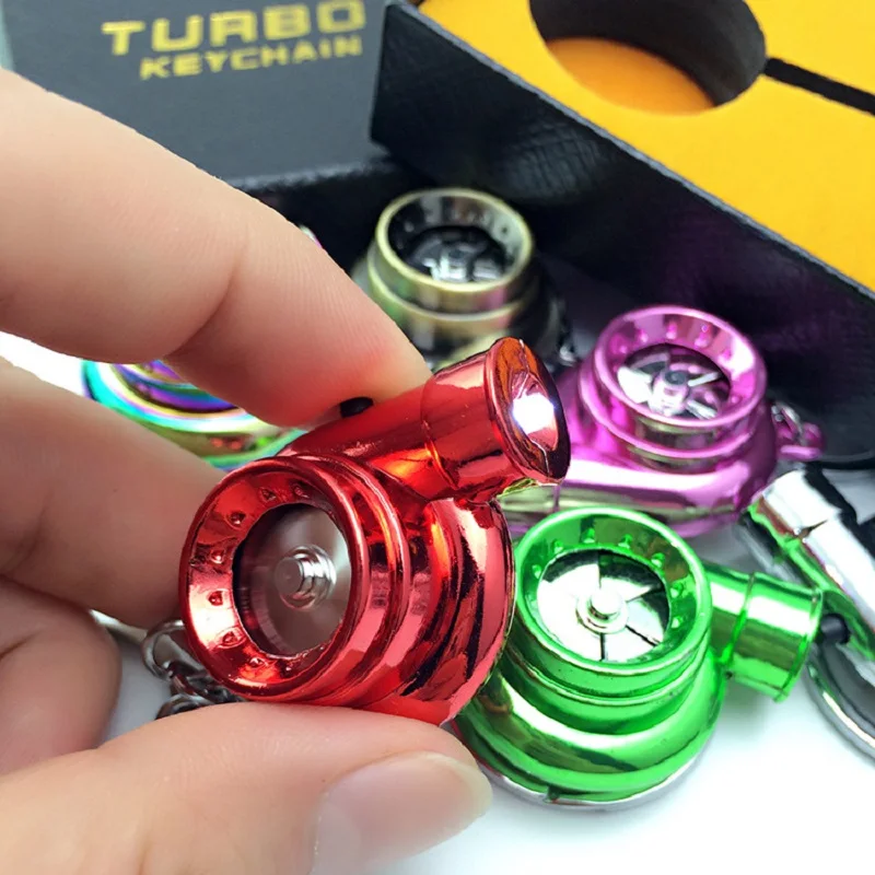 Turbo Keychain with Sound and Light Automobile Turbine Car Keychain LED