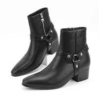 Men's High Heel Chelsea Double Elastic Men's Boots