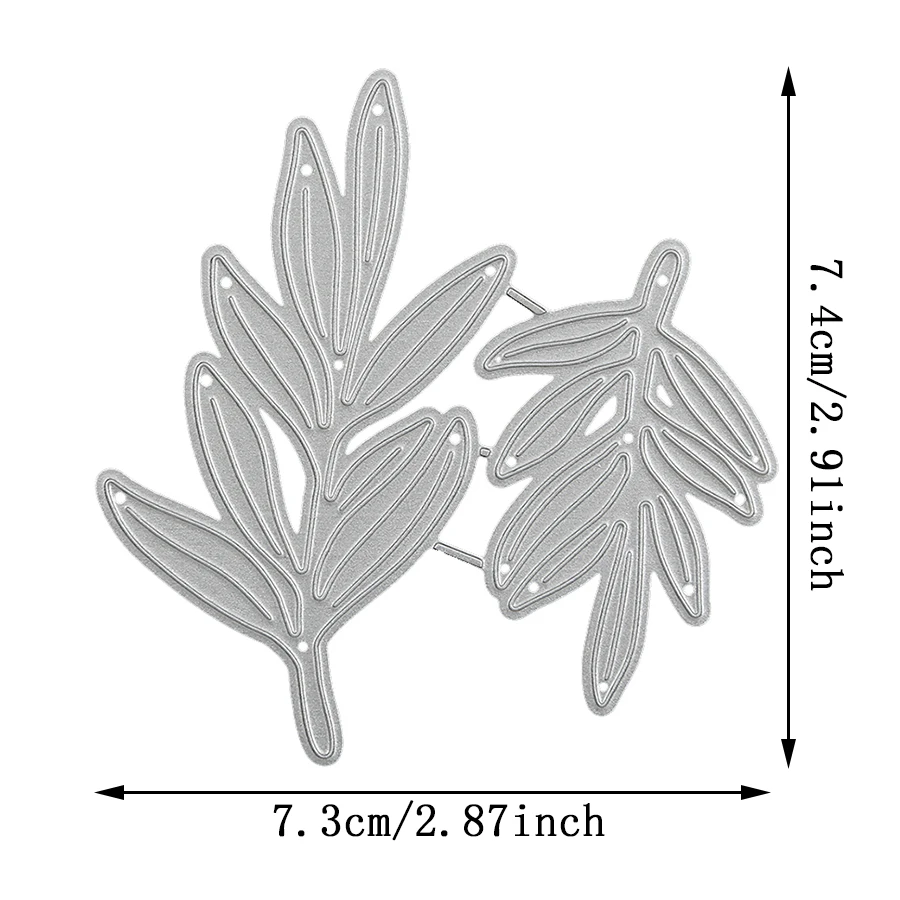 나뭇잎 올리브 가지 단풍 다이 컷 다이, DIY 스크랩북용 금속 커팅 다이, 강철 공예 다이 컷 엠보싱 다이, 2024 신제품
