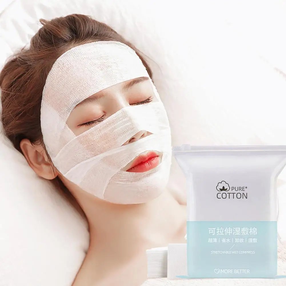 Stretchable Facial Wet Cotton Pad Cotton Wet Compress Cotton Pad Mask For Face Moisturizing Thin Makeup Remover Cotton Pad T5Y7 3