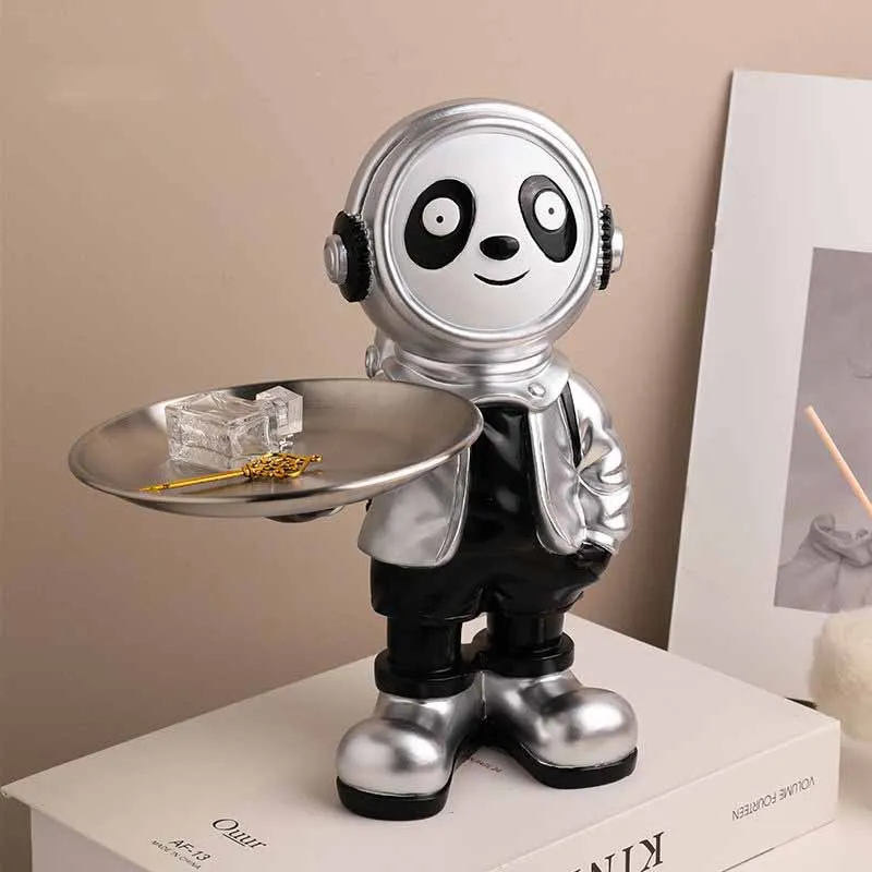 

Creative Astronaut Statue Jewelry Storage Tray Nordic Home Decor LivingRoom Table Decoration Modern Art Desktop DecorativeCrafts