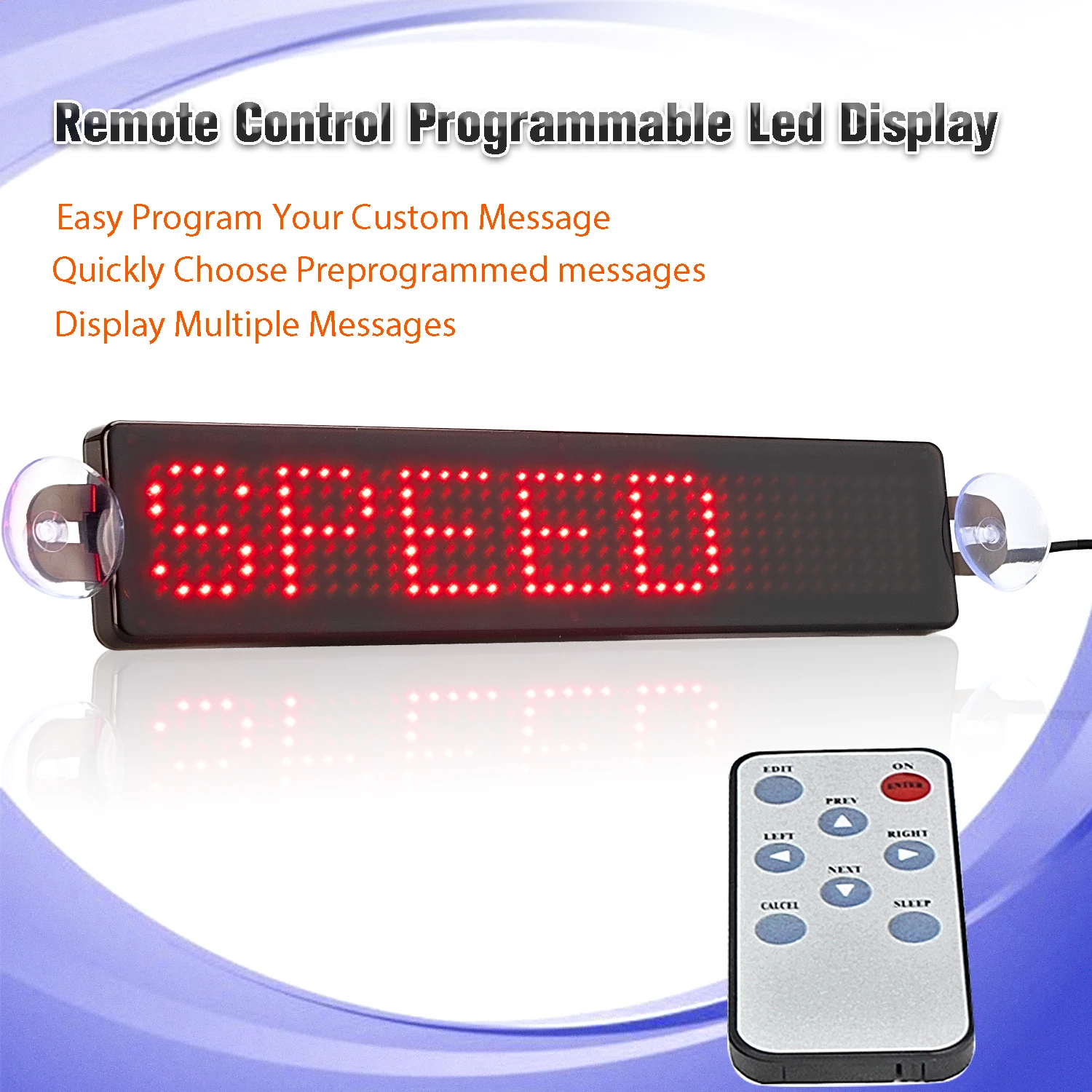 12V DC Car LED Sign Remote Programmable Scrolling Message Display Screen Boards 