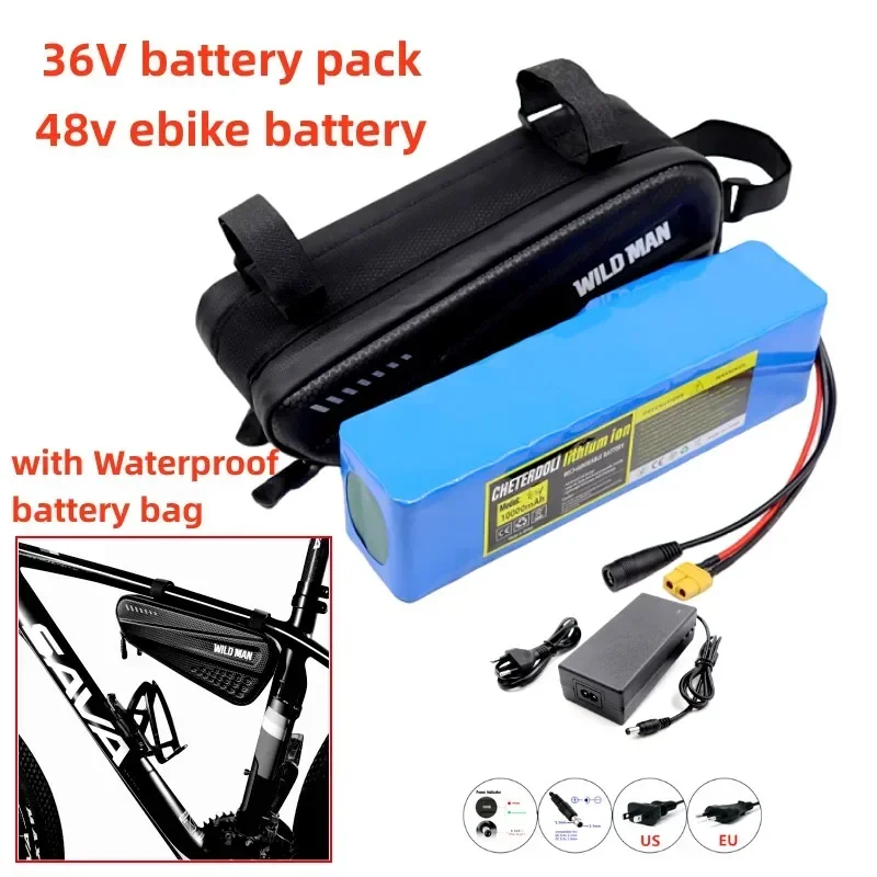 S3daff4e1c33343849f4d40ae4908bec05 36V, 48V, 10Ah, 18650 Rechargeable Lithium Battery Pack 10S3P, 13S3P, 500W Power Bicycle Scooter Electric Vehicle with Waterproof Bag Mallzona