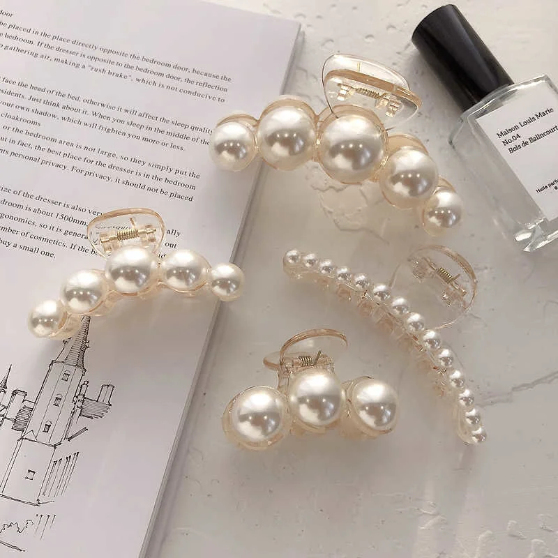 17 Styles Big Perle Haar Krallen Frau Haarnadeln Haar Clips Haar Zubehör Mädchen Haar Krabben Headwear Hairgrip Mode Barrettes – Detail 11
