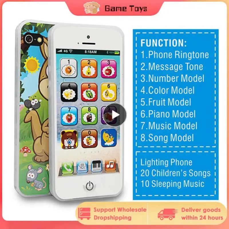 

Children's Simulated Telephone Toy Light Music Touch Screen Early Education Machine Children's Puzzle Cartoon Phone