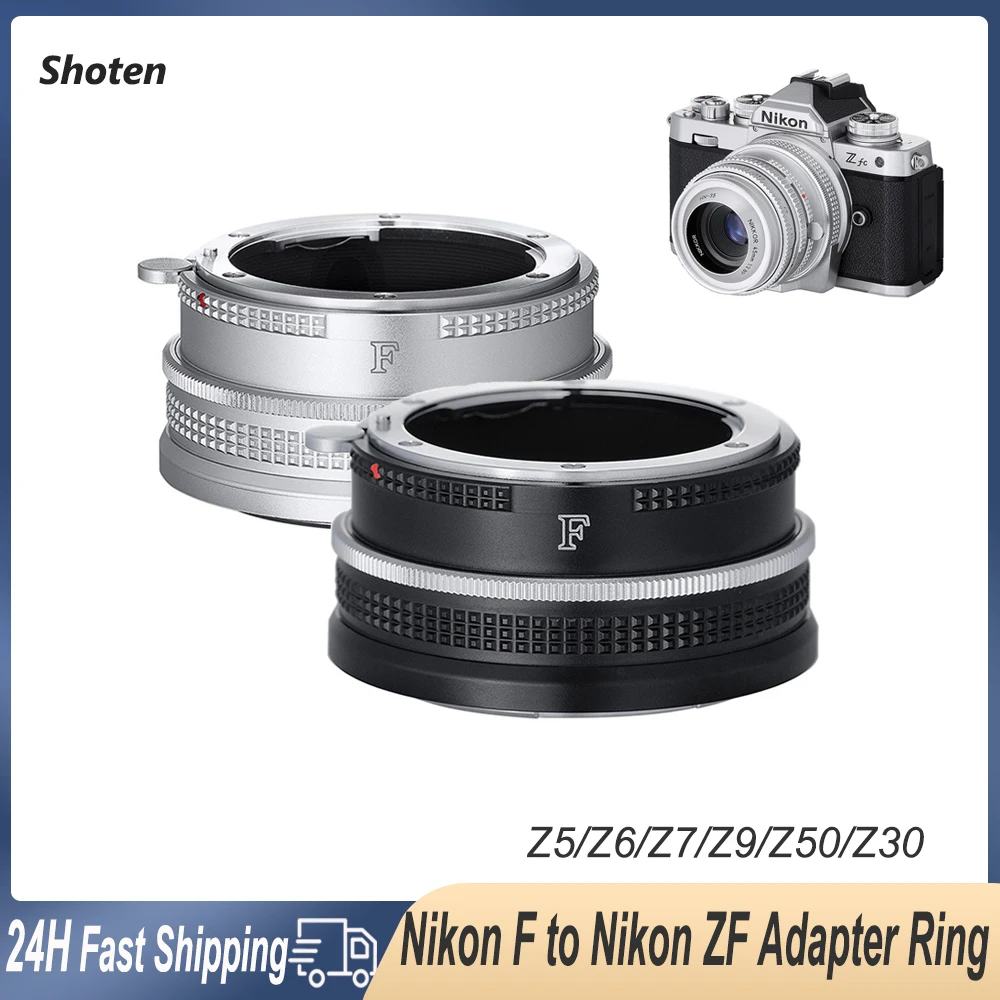 Shoten Per Adattatore Per Obiettivo Nikon F Per Montaggio Su Obiettivo A Nikon Zf Anello Adattatore Di Messa A Fuoco Manuale Adatto Per Zfz5 Z6 Z7 Z9 