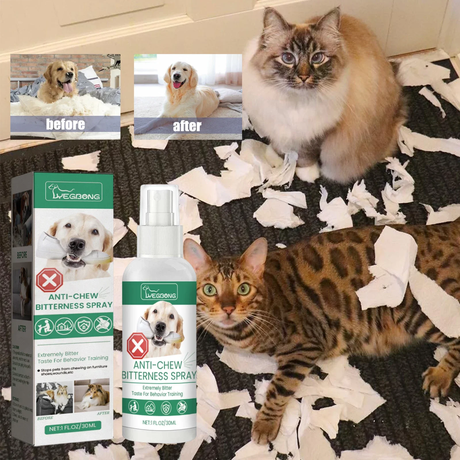 Pet Anti Chew Spray No Chew for Dog Deodorant Prevent Cat Scratch Sofa Table Leg Door Pets Forbidden Area Pet Corrector Spray cat scratch tape 3m 5m 10m anti scratch double sided sofa protector for carpet furniture couch door pet training