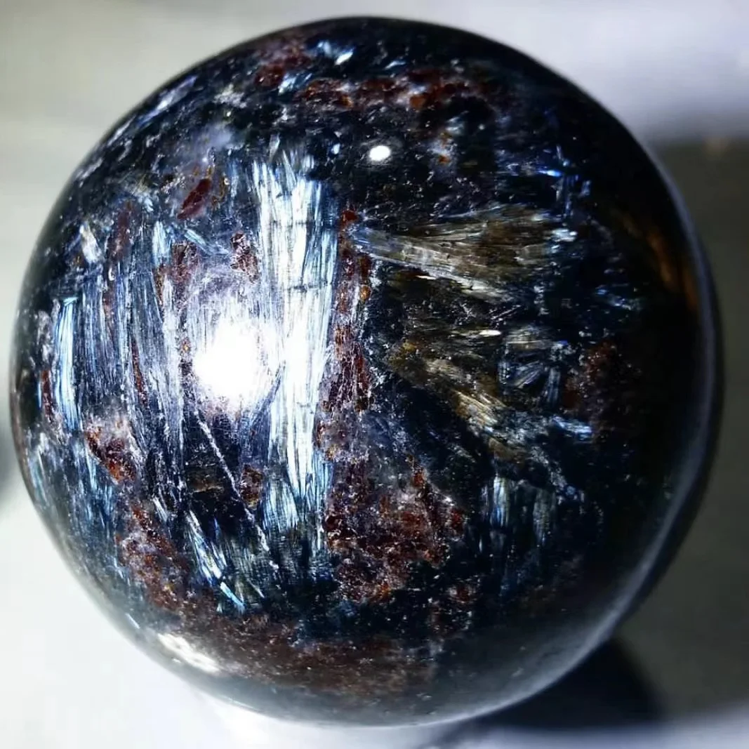 1 шт. большая вспышка, астрофилит, сфера, шар, энергия, кристалл, камень, синий вспышка, Arfvedsonite, камень, кристалл для домашнего декора