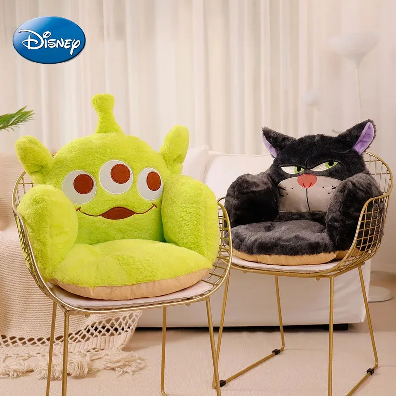 

Disney Lucifer Cat Alien Stitch Series Winter Thicken Semi-enveloped Cushion Cute Cartoon Butt Cushion Home Office Chair Cushion