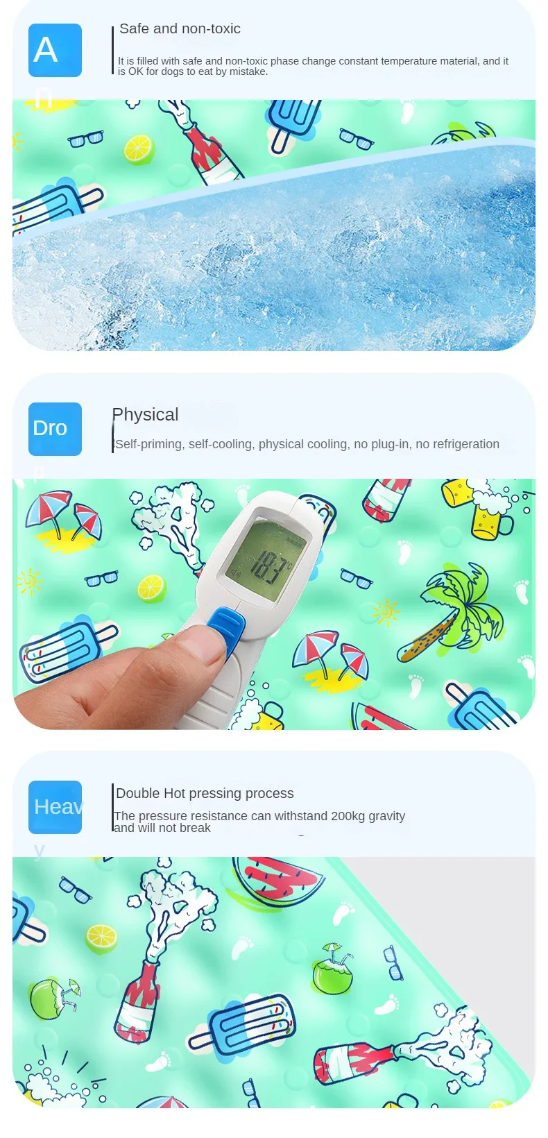 Ice Cooling Mat For Dogs And Cats Washable Pet Summer Blanket_voghion.com