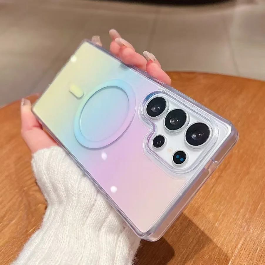 Gradient Transparent Magnetic Luxury Case - Hard Protective Cover