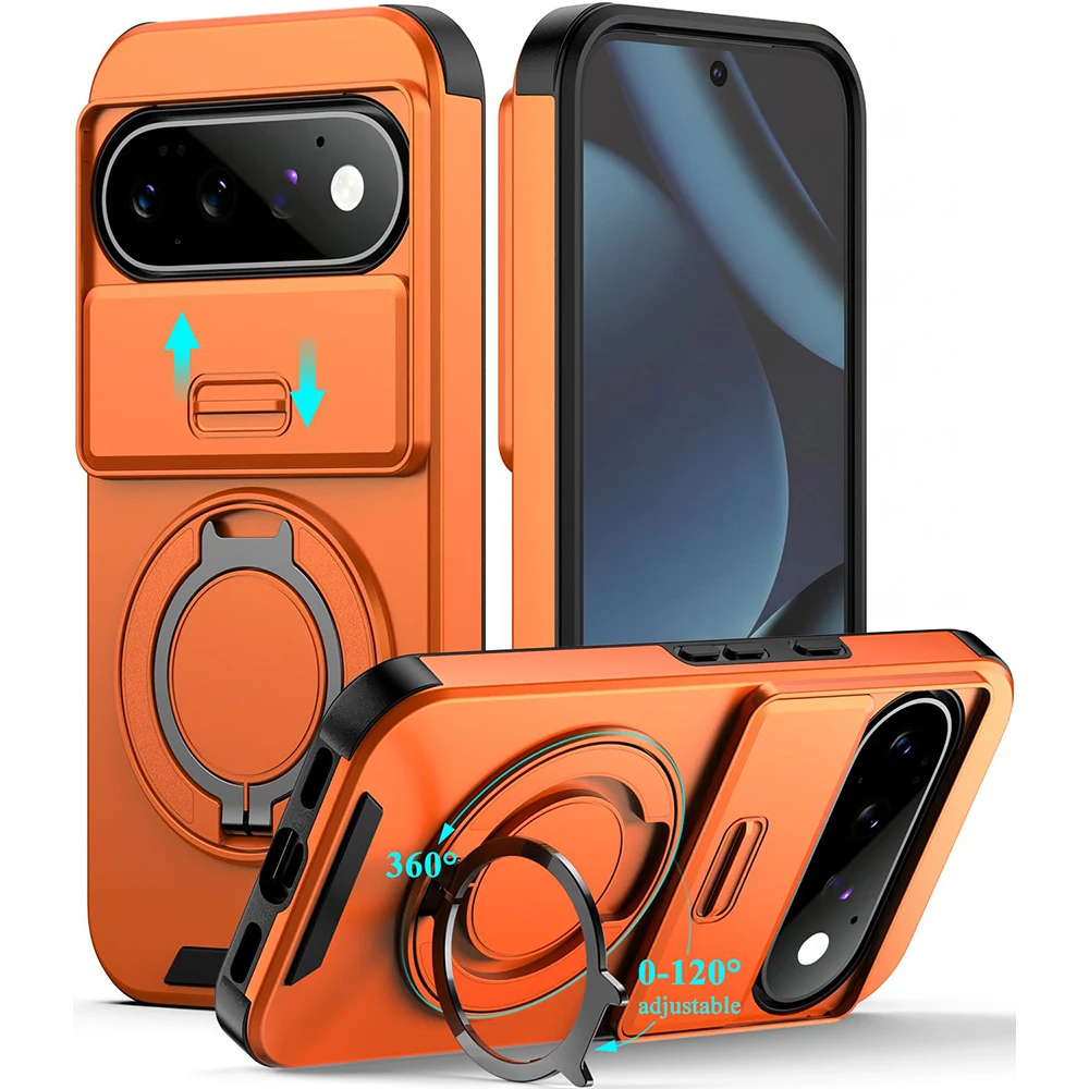 Matte Black Anti-Shock Protective Case with Slide Camera Protection