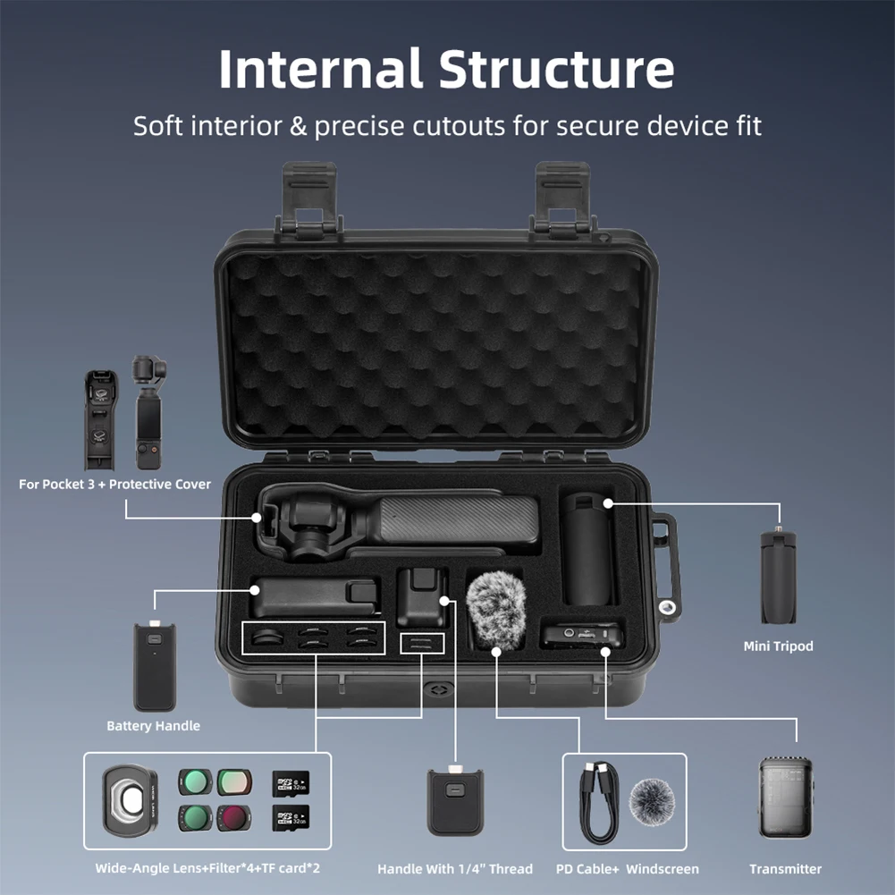 Hard Carrying Case For DJI Osmo Pocket 3 Storage Box Explosion Proof Protective Case Portable Waterproof Box Shell for Pocket 3