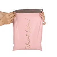 50Pcs THANK YOU Mailing Shipping Bags Pink Color Plastic Gifts Shoe Boxes Packing Pouch Waterproof Express Mailer Courier Bag 2