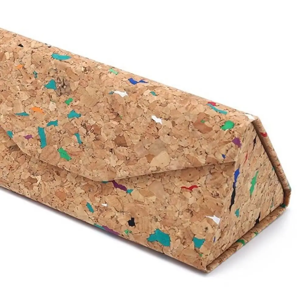 Portable PU Leather Triangle Sunglasses Box Solid Color Folding Eyewear Case Waterproof Glasses Box Men Women Glasses Case