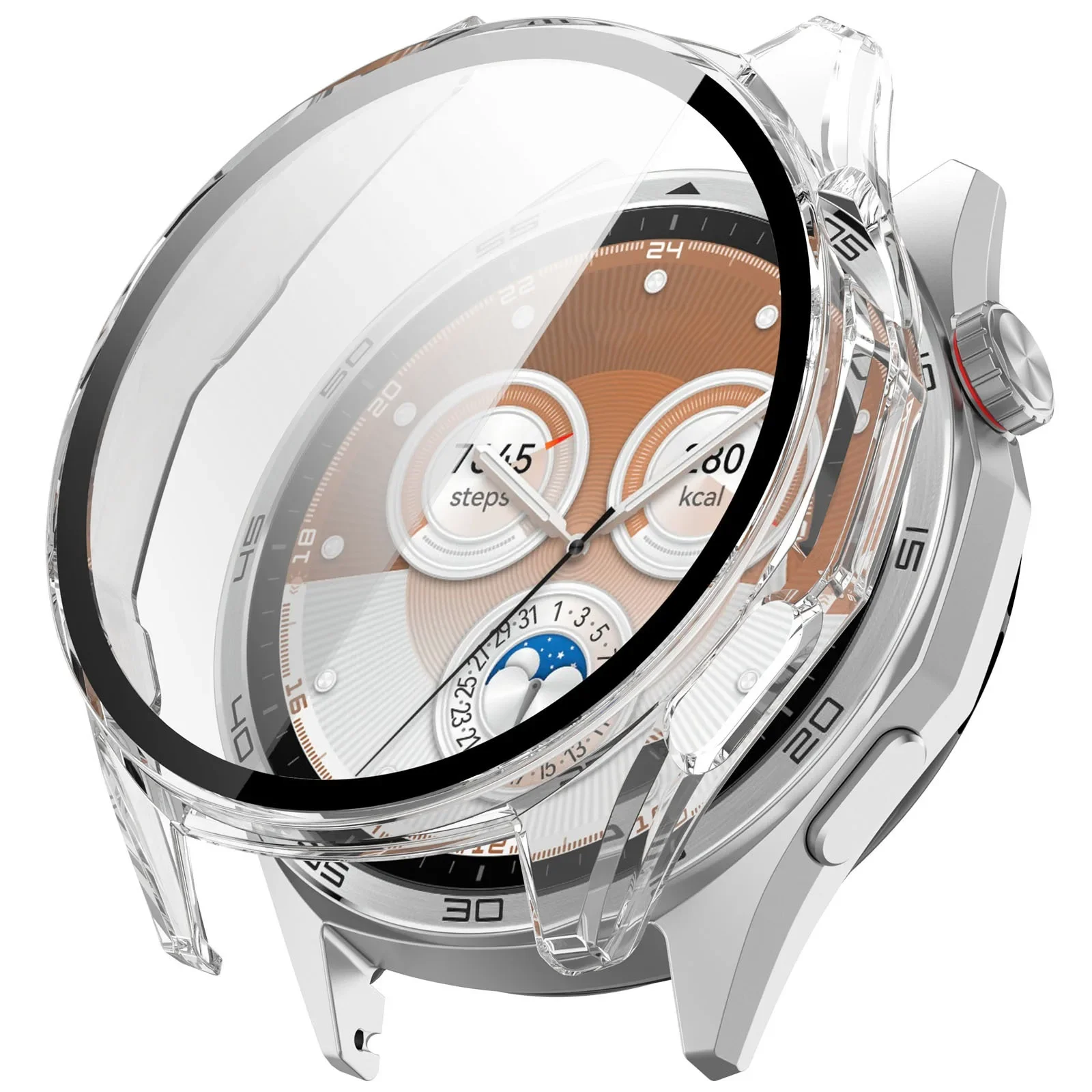 Premium Tempered Glass PC Screen Protector Case - 46mm Watch Accessory Cover